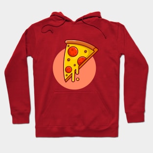 Pizza Melted Cartoon Vector Icon Illustration Hoodie